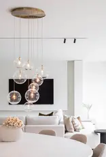 Hanglamp - Camy 9 - goud helder glas