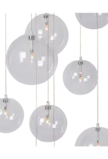 Hanglamp - Camy 9 - goud helder glas