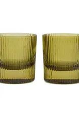Designworks Collective Glas - Scout Lowball - Set van 2 Olijf