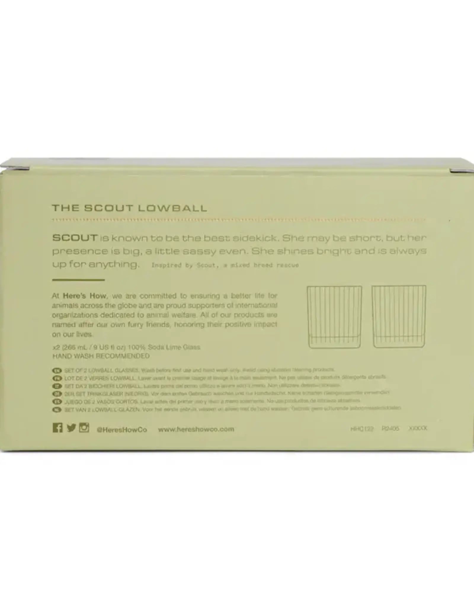 Designworks Collective Glas - Scout Lowball - Set van 2 Olijf
