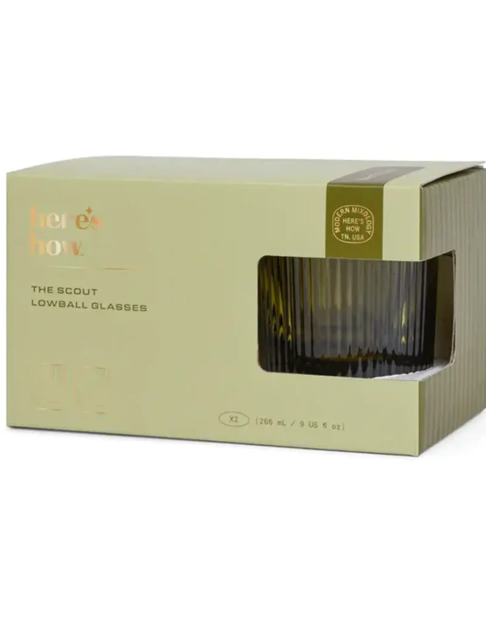 Glas - Scout Lowball - Set van 2 Olijf