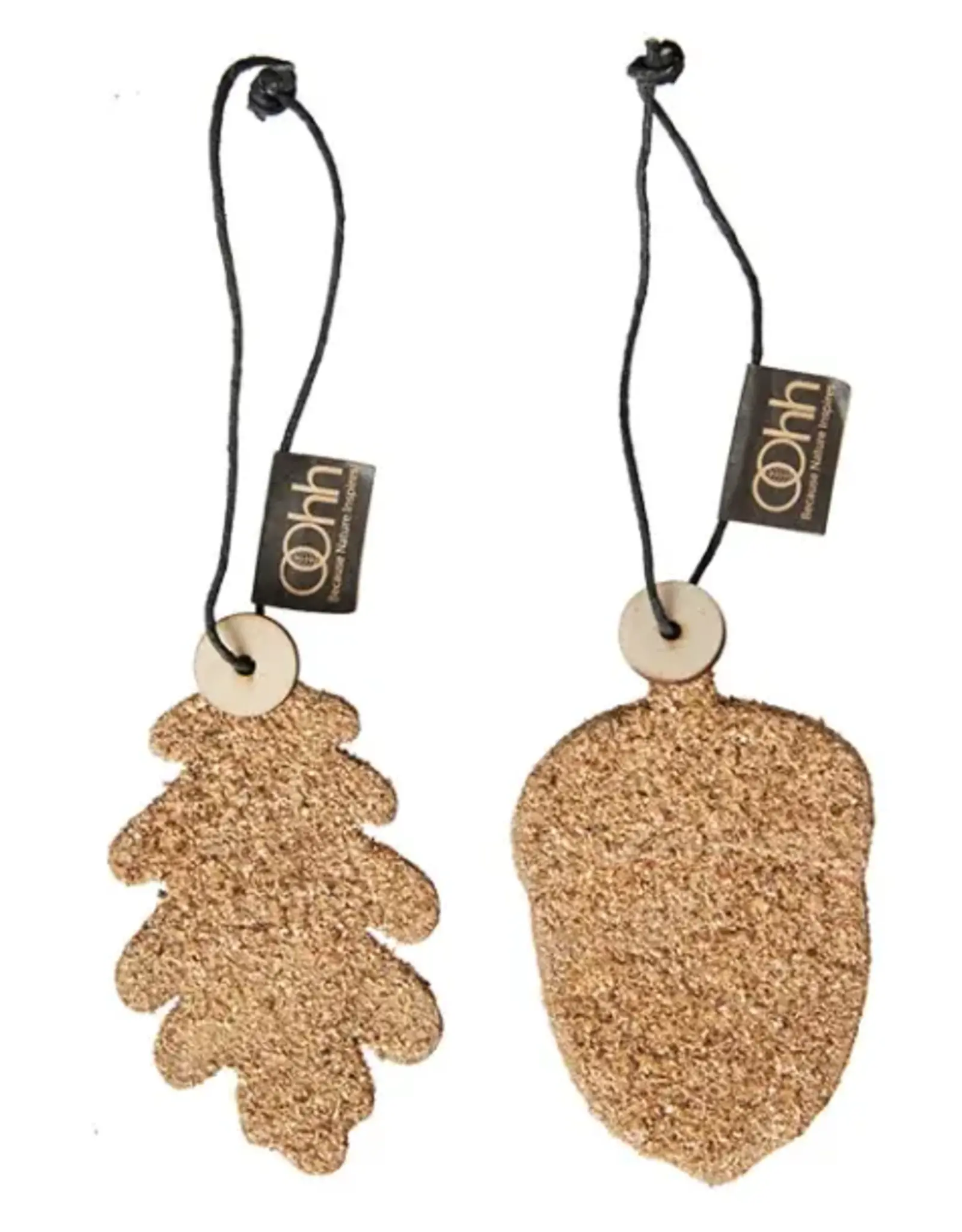 OOhh collection Ornament - Blad en eikel - licht bruin (set of 6)