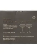 Glas - Lou coupe - set van 2 smoke