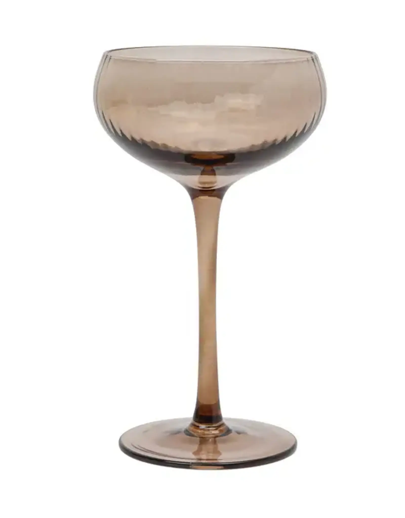 Glas - Lou coupe - set van 2 smoke