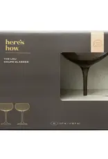 Glas - Lou coupe - set van 2 smoke