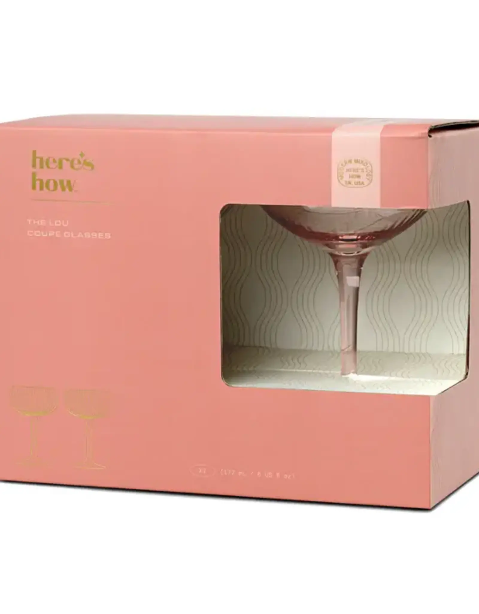 Designworks Collective Glas - Lou coupe - set van 2 blush