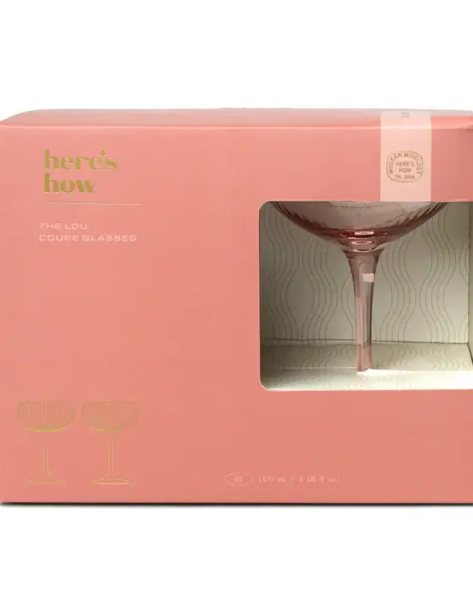 Designworks Collective Glas - Lou coupe - set van 2 blush