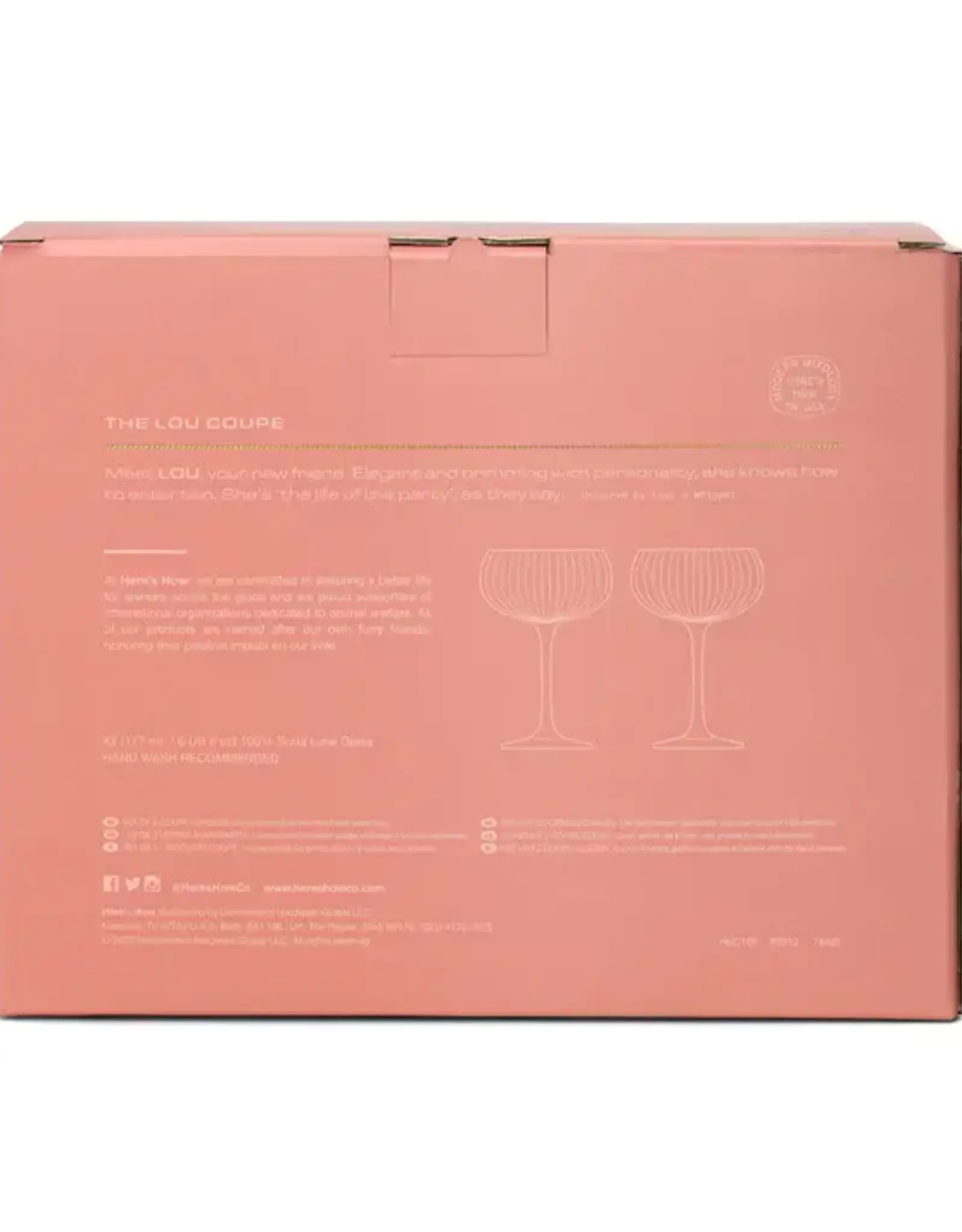 Designworks Collective Glas - Lou coupe - set van 2 blush
