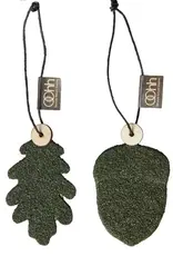 OOhh collection Ornament - Blad en eikel - olijf  (set of 6)