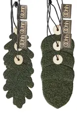 Ornament - Blad en eikel - olijf  (set of 6)