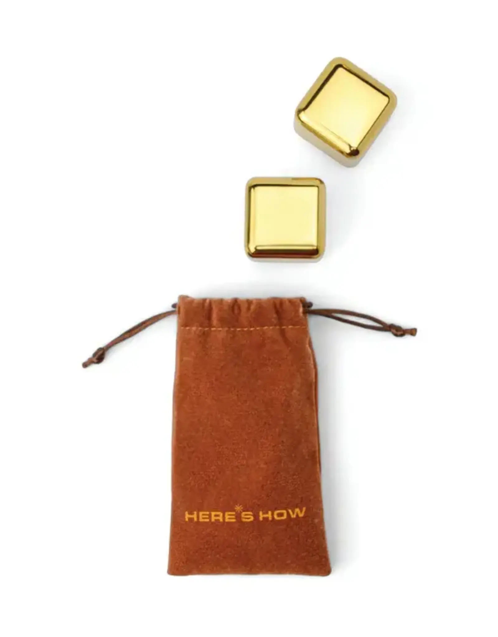 Designworks Collective Ijsblokjes -Jupiter Cocktail Chillers in Goud - Set van 2
