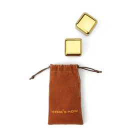 Designworks Collective Ijsblokjes -Jupiter Cocktail Chillers in Goud - Set van 2