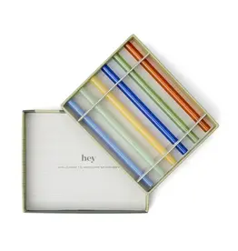 Designworks Collective Rietjes - glas -  gekleurd - Set van 6