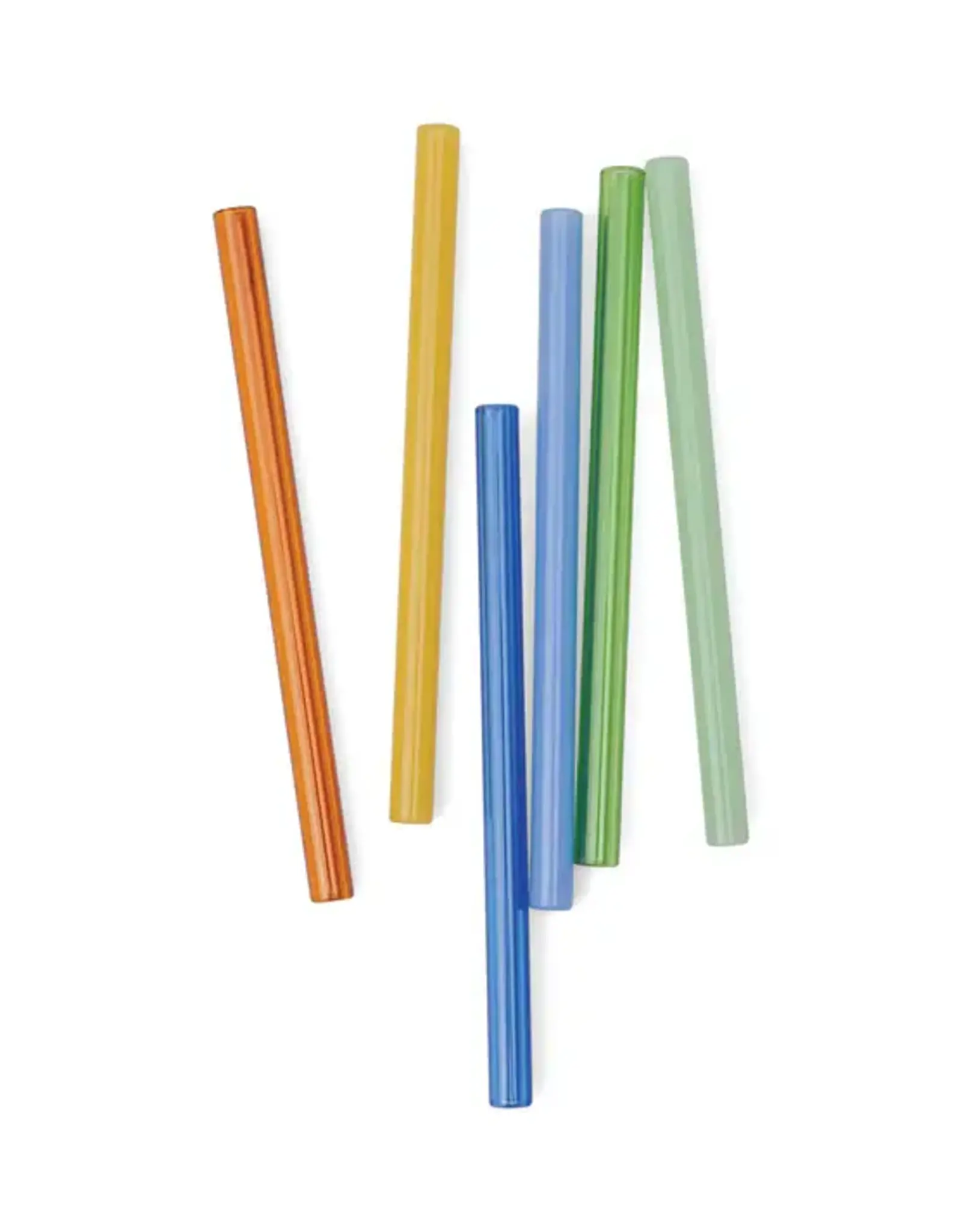 Designworks Collective Rietjes - glas -  gekleurd - Set van 6