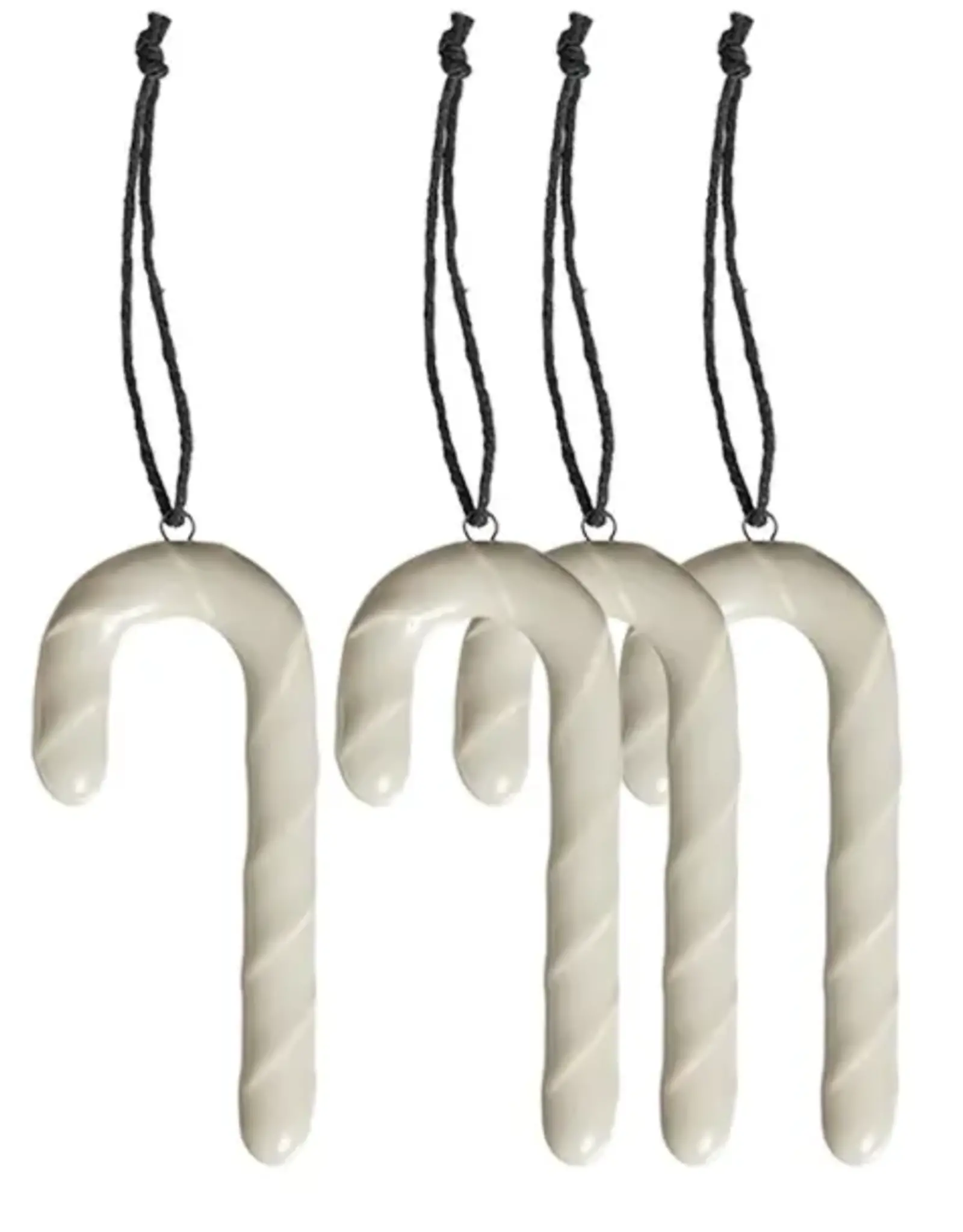 Ornament - Zuurstokken, glanzend zand (set of 4)