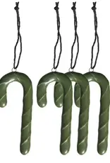 Ornament - Zuurstokken, glanzend green (set of 4)