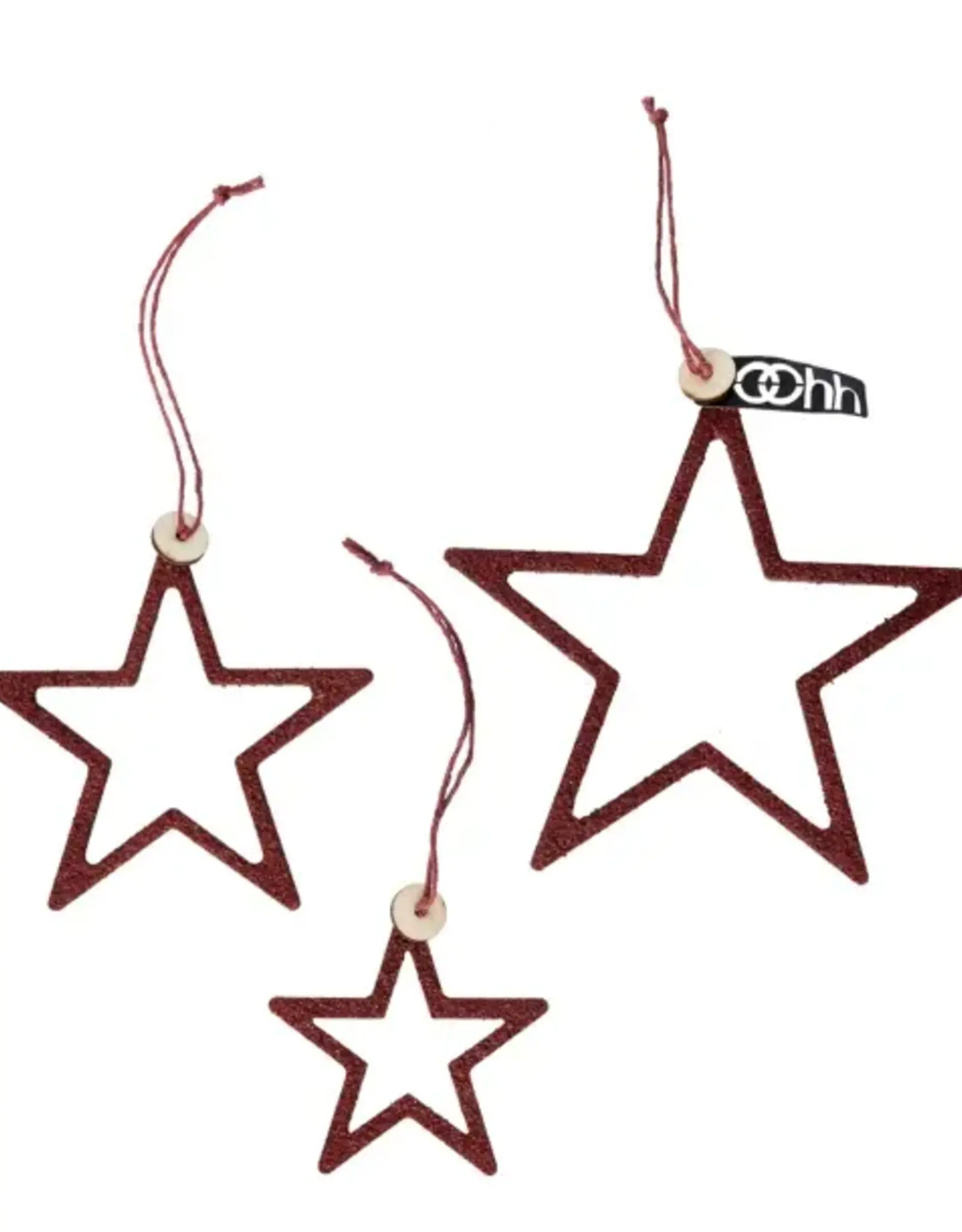 OOhh collection Kerstster - Wine M (set of 3)