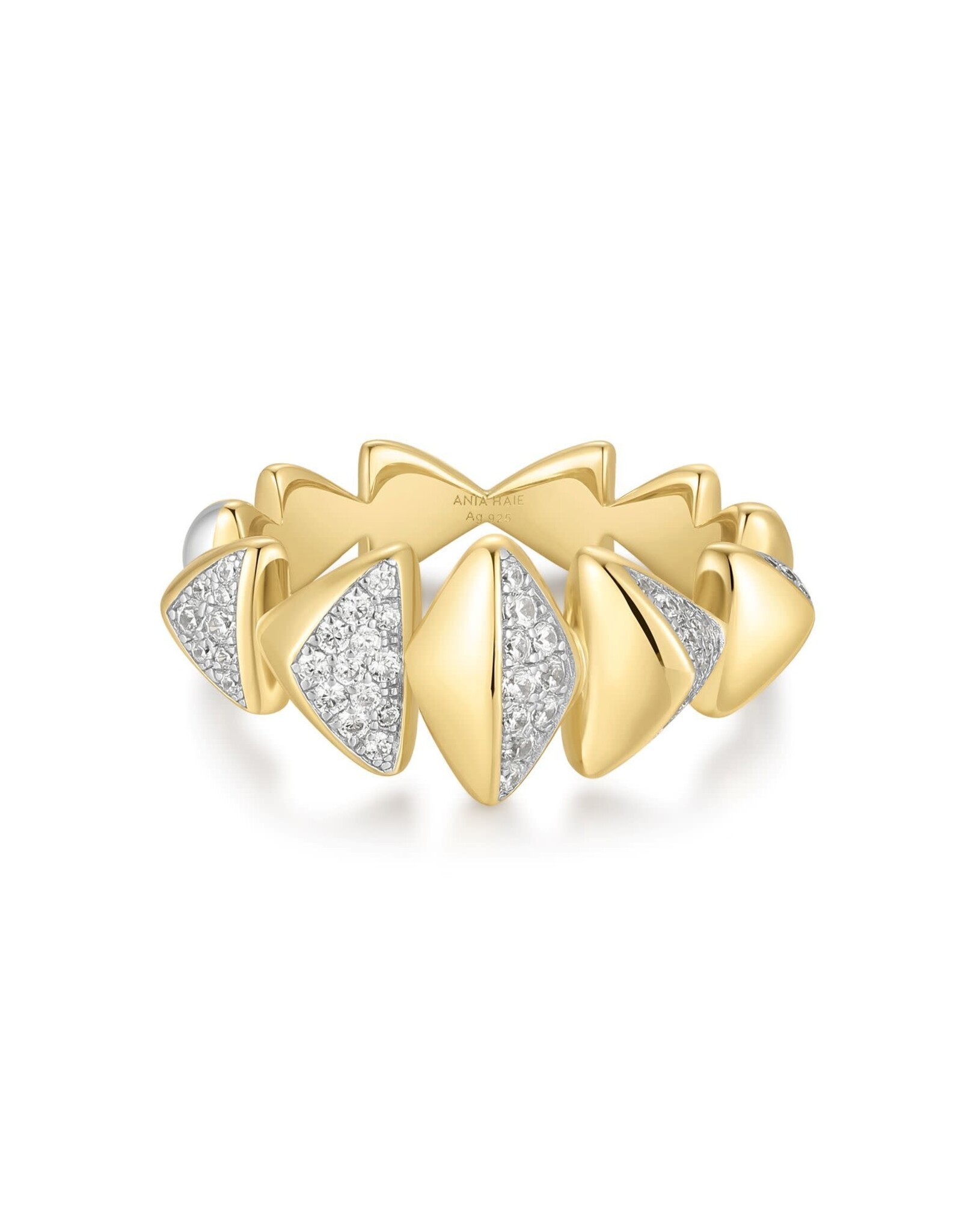Ania Haie Ring - Two tone sparkling bold