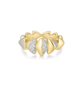 Ania Haie Ring - Two tone sparkling bold