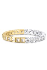 Ania Haie Ring - Two tone square and circle bezel