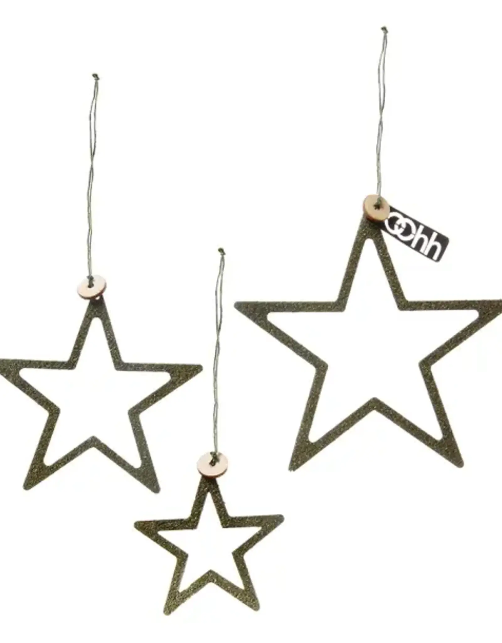 OOhh collection Kerstster - Olijf M (set of 3)