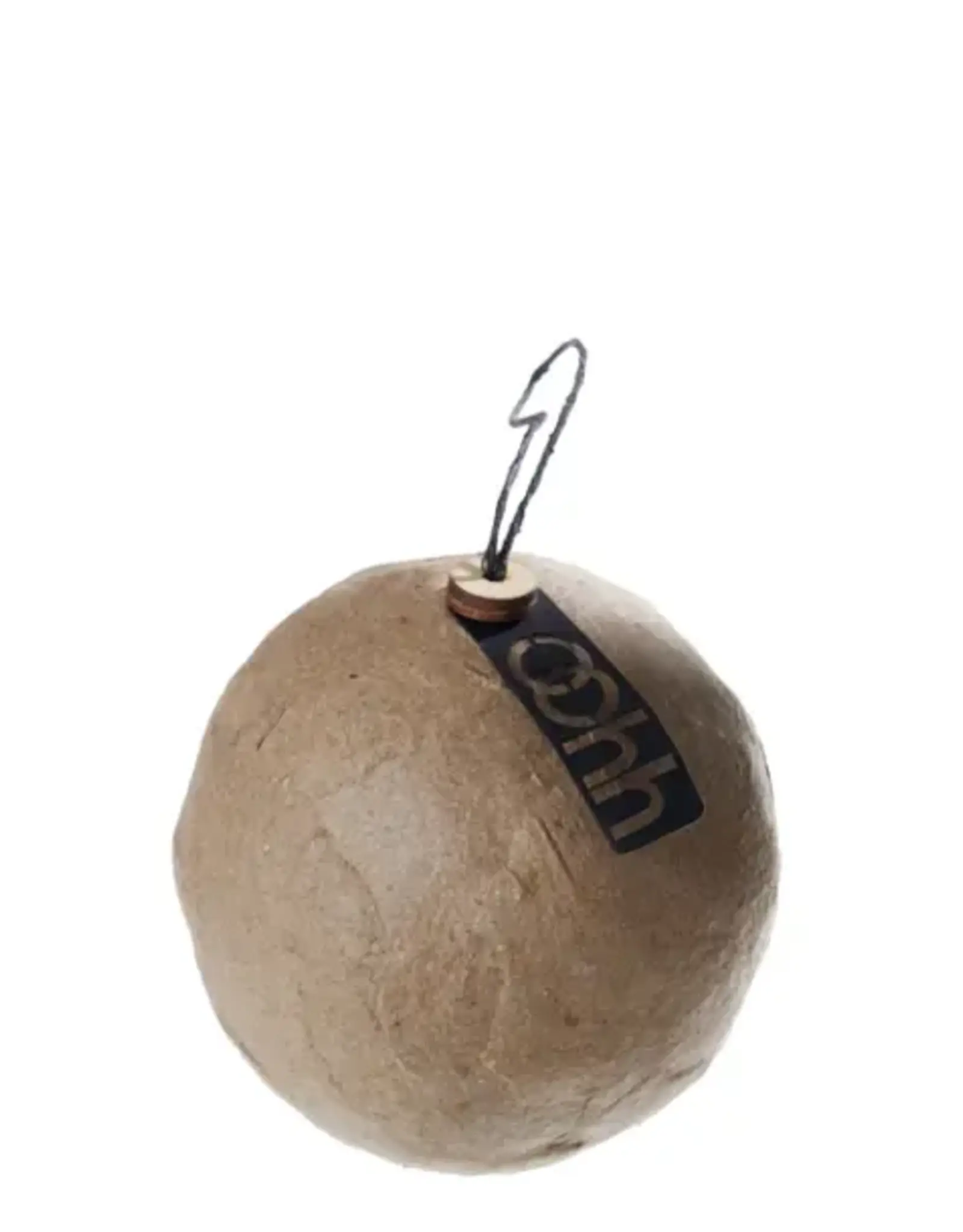 Kerstbal -  6 pulpballen - naturel
