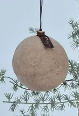 Kerstbal -  6 pulpballen - naturel