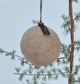 Kerstbal -  6 pulpballen - naturel