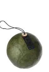 Kerstbal -  6 pulpballen - olijf