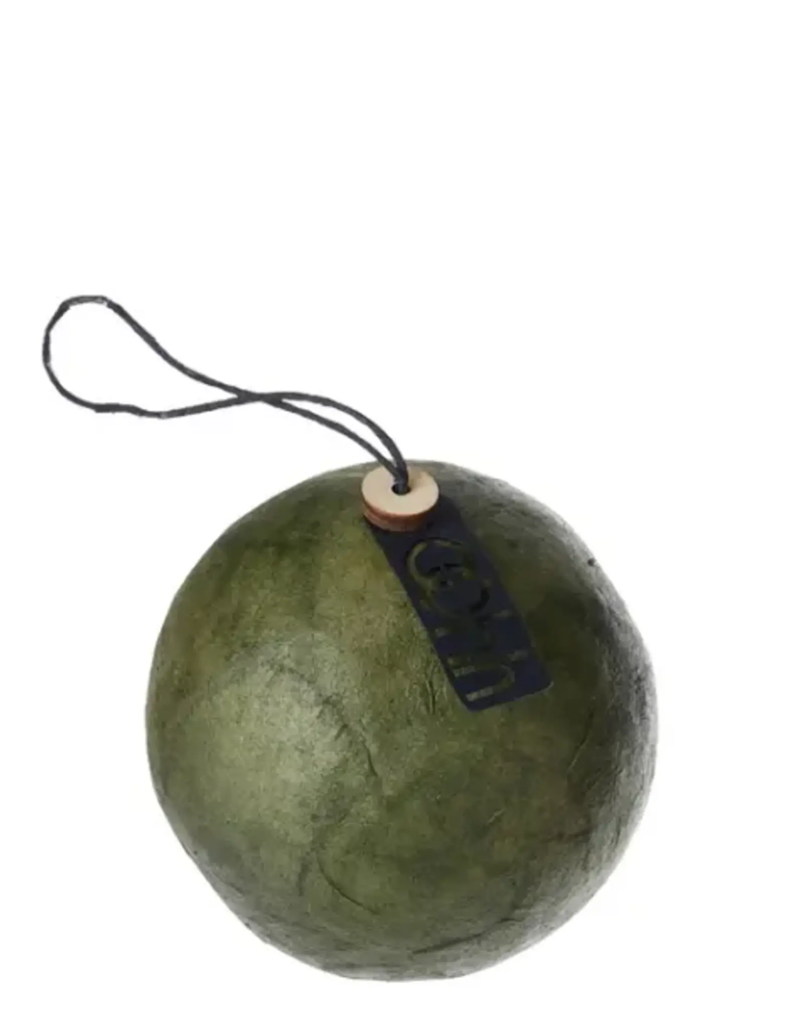 Kerstbal -  6 pulpballen - olijf