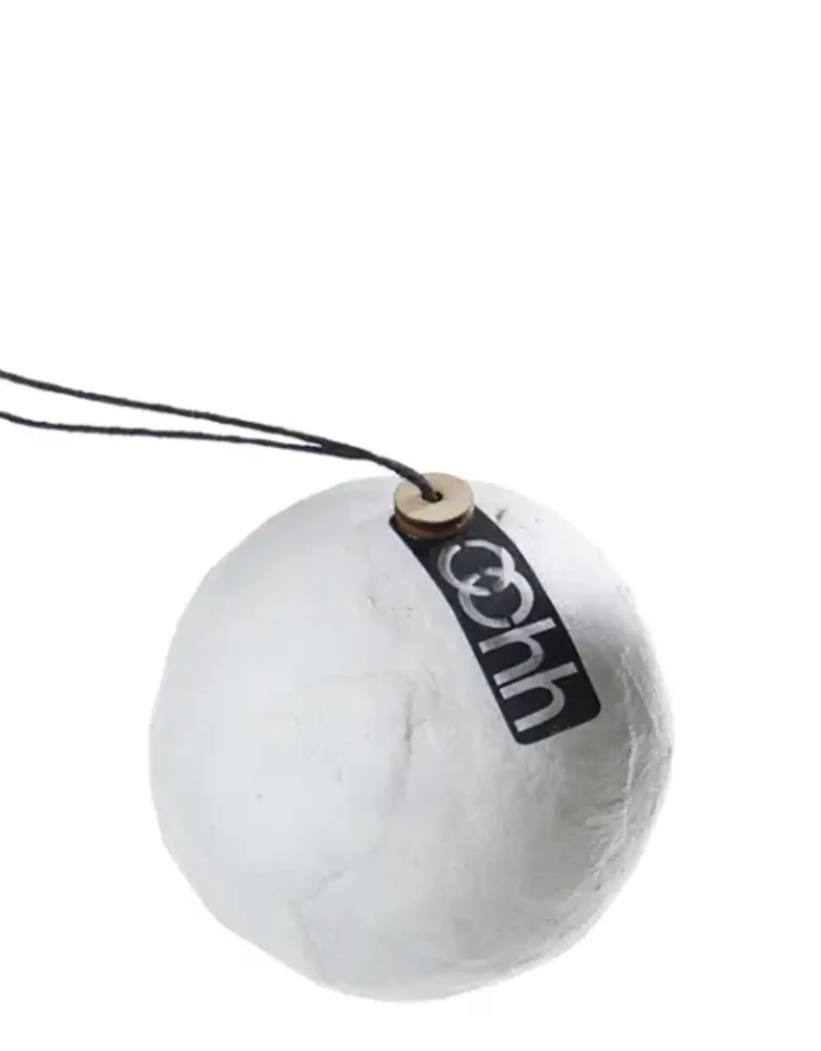 Kerstbal -  6 pulpballen - wit