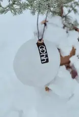 Kerstbal -  6 pulpballen - wit