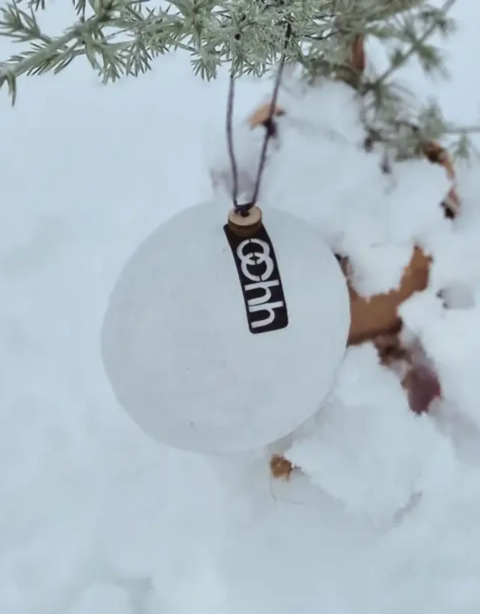 Kerstbal -  6 pulpballen - wit