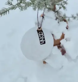 Kerstbal -  6 pulpballen - wit