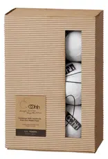OOhh collection Kerstbal -  6 pulpballen - wit