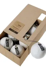 Kerstbal -  6 pulpballen - wit