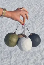 Kerstbal -  6 pulpballen - wit