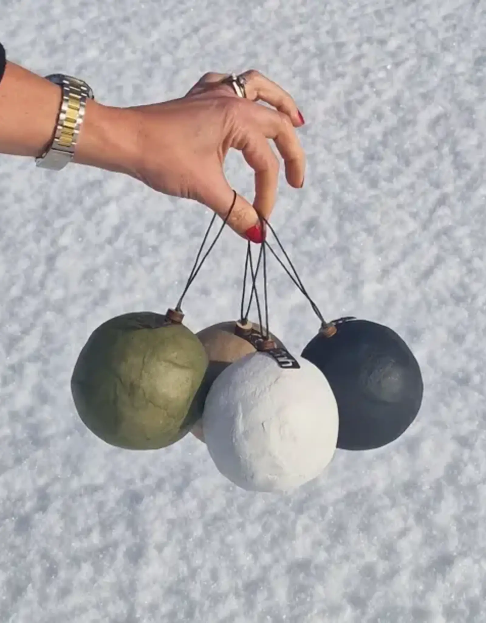Kerstbal -  6 pulpballen - wit