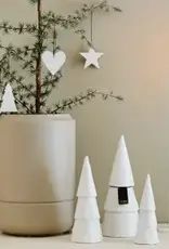 Kerstboom pulp wit (set of 3) - Smal