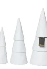 Kerstboom pulp wit (set of 3) - Smal