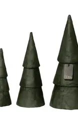 Kerstboom pulp olijf (set of 3) - Smal