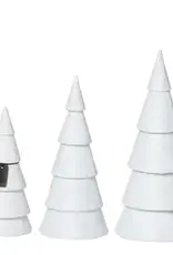Kerstboom pulp wit (set of 3) large