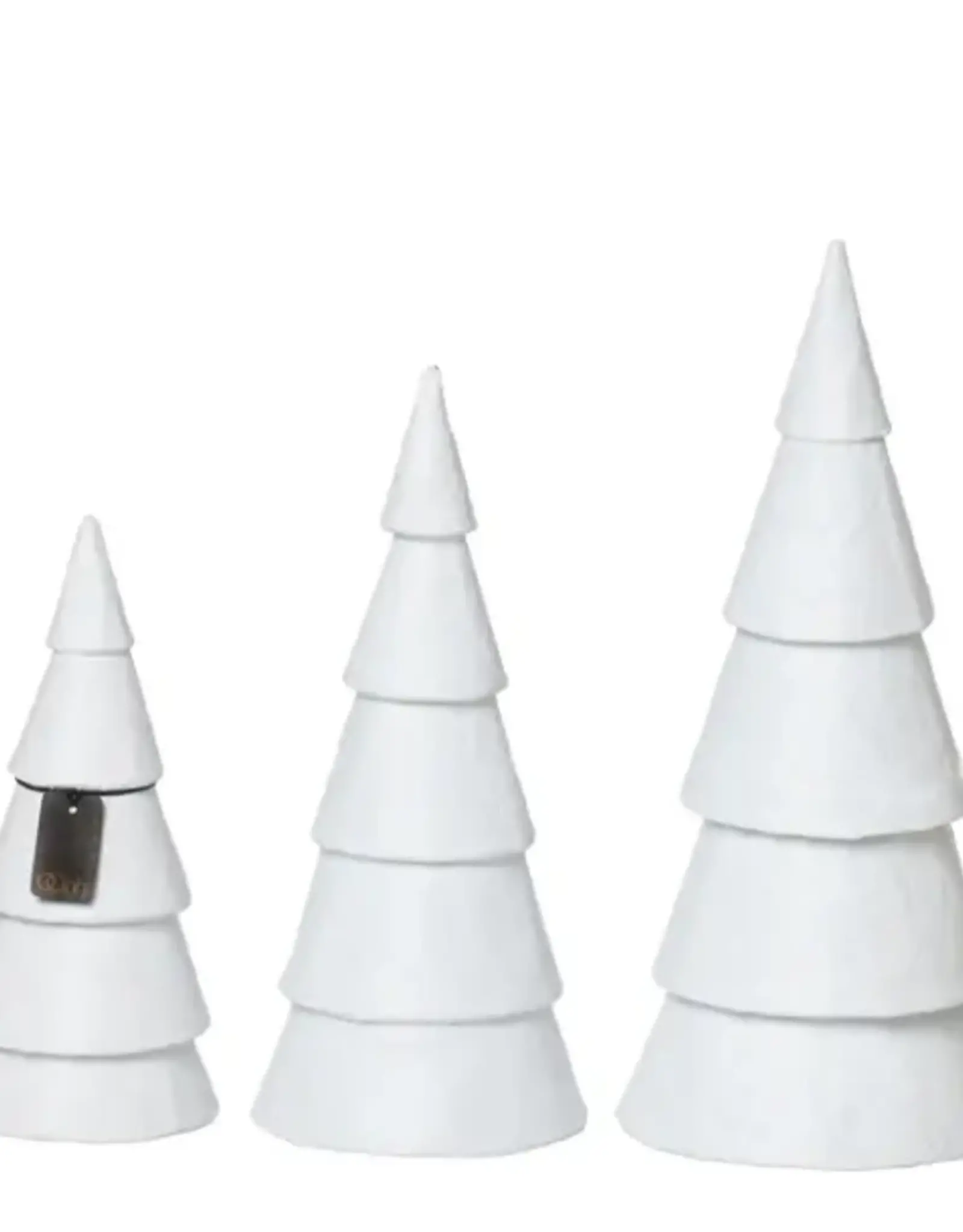 Kerstboom pulp wit (set of 3) large