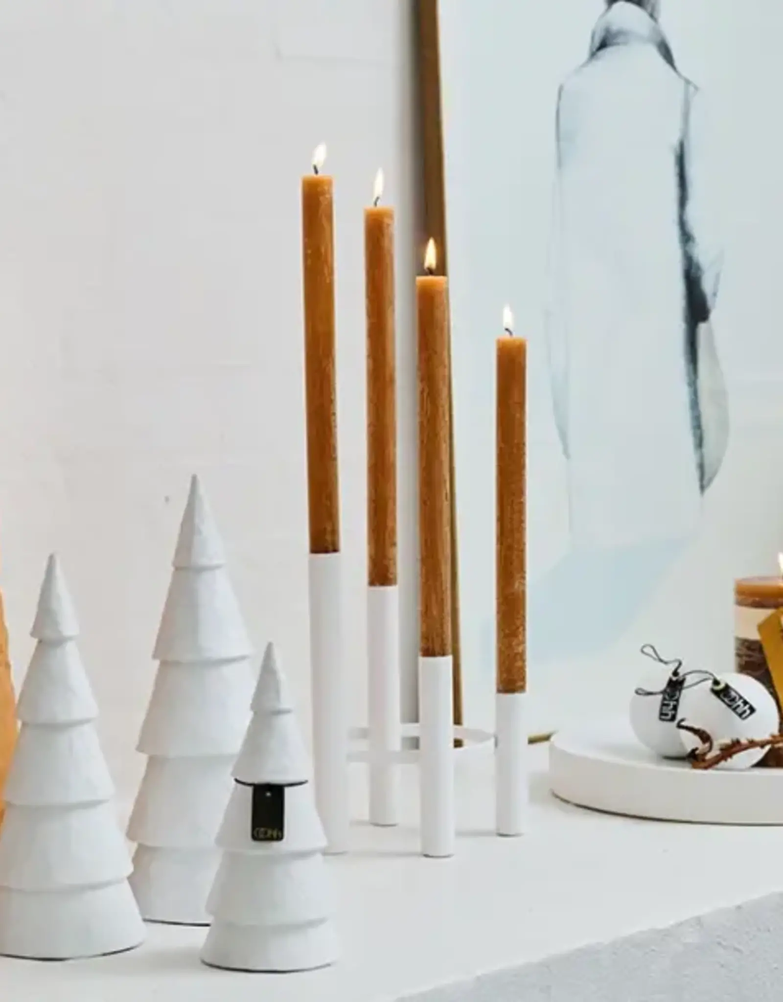 Kerstboom pulp wit (set of 3) large