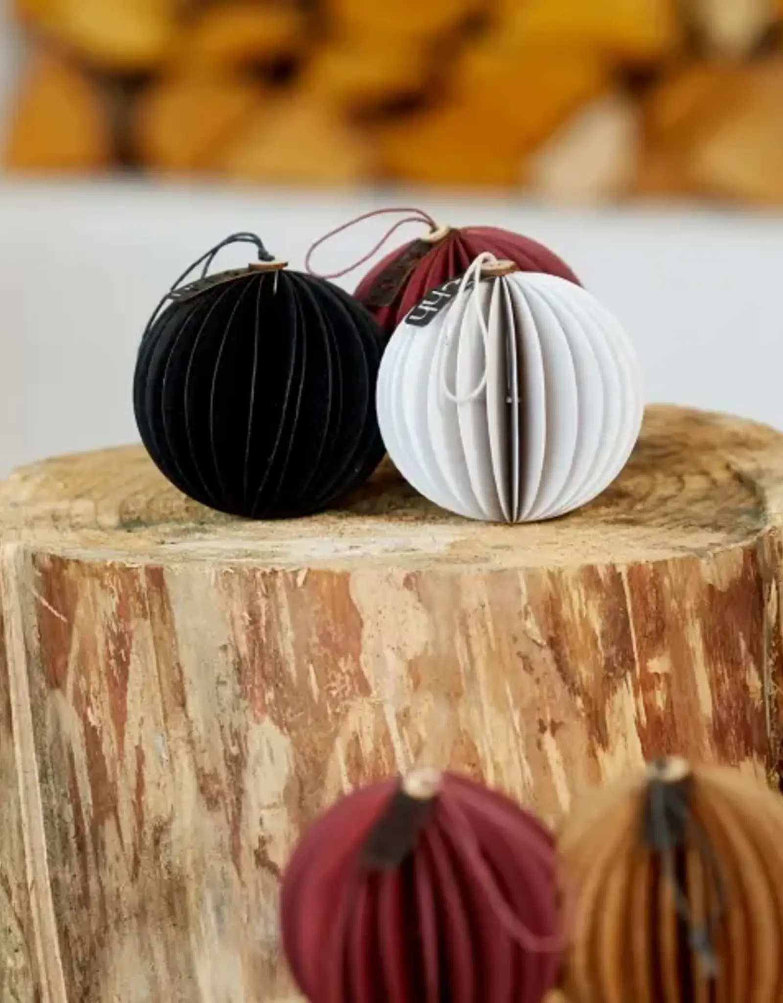 Kerstbal - papier naturel