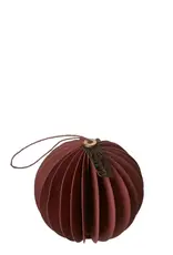 OOhh collection Kerstbal - papier bordeau