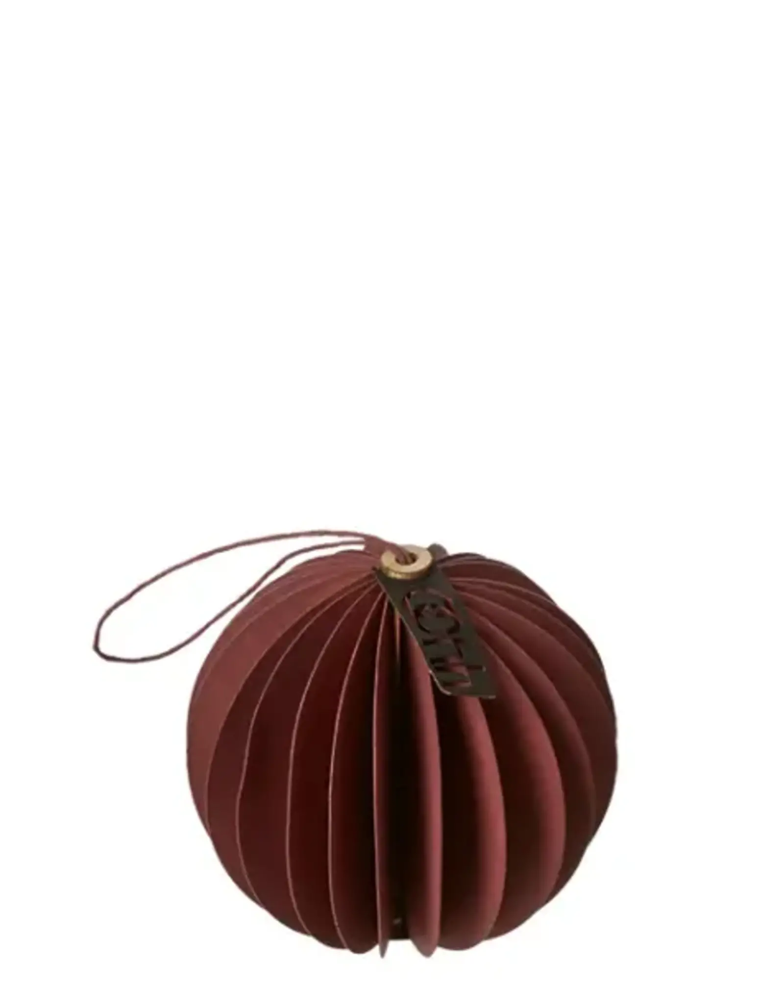 Kerstbal - papier bordeau