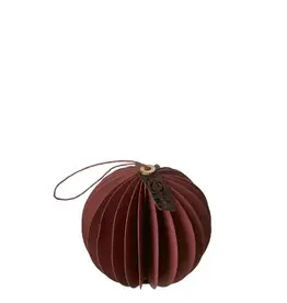 Kerstbal - papier bordeau
