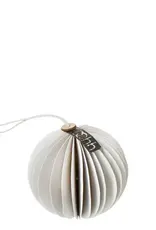 Kerstbal - papier wit
