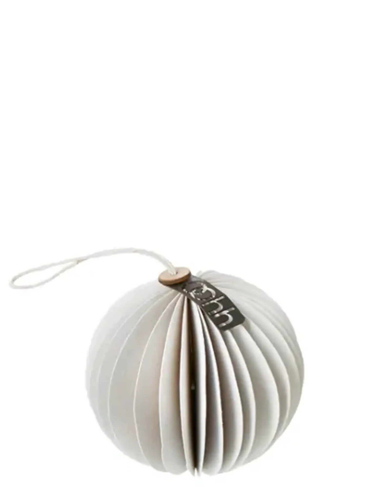 Kerstbal - papier wit